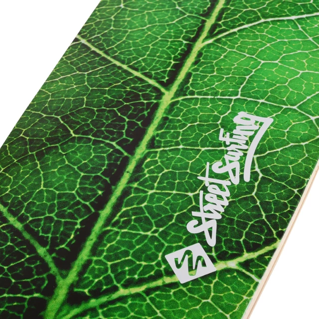 Deskorolka Longboard Street Surfing Fishtail - The Leaf 42" - Zielony truck