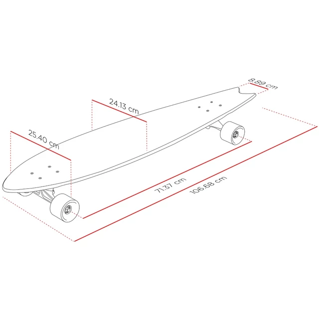 Street Surfing Fishtail - The Leaf 42" Longboard - grün truck