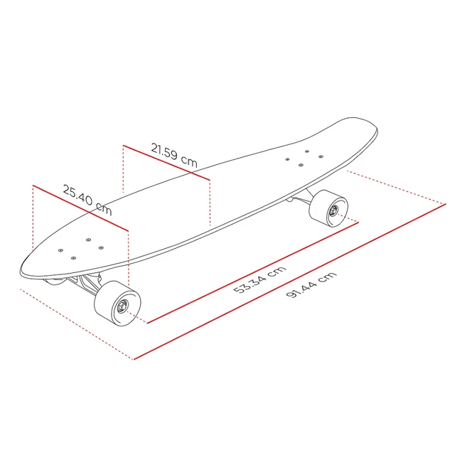 Longboard Street Surfing Kicktail - Blown Out 36"