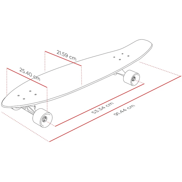 Longboard Street Surfing Kicktail - Urban Rough 36"