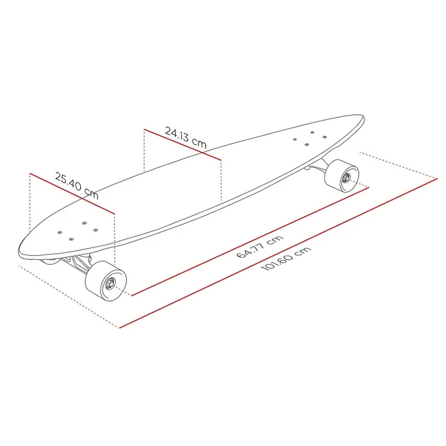 Longboard Street Surfing Pintail - Woods 40"