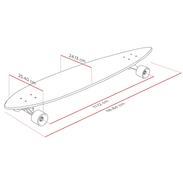 Longboard Street Surfing Pintail - Paipo 46"