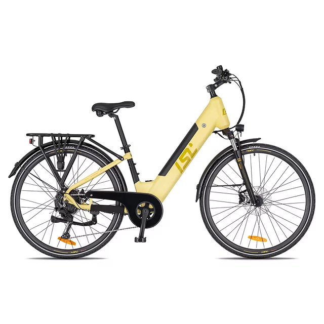 Městské elektrokolo inSPORTline ISL Eclion 648 Wh 28" - model 2026 - Velour Red - Sunbeam Yellow