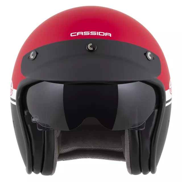 Moto přilba Cassida Oxygen Jawa OHC 2.0 červená matná/černá/bílá