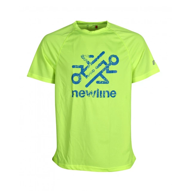 Rövid ujjú férfi futó póló Newline tee - zöld