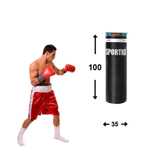 Punching Bag SportKO Elite MP2 35x100cm - Red