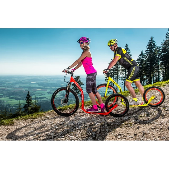 Koloběžka Crussis Urban 4.4 žluto-růžová 26/20"