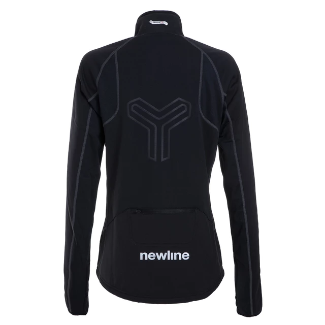 Women's running jacket Newline Iconic Warmtack - Black-Turqouise