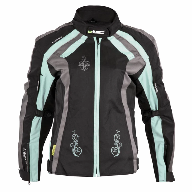 Women's Motorcycle Jacket W-TEC Antigona - Black-Green - Black-Blue