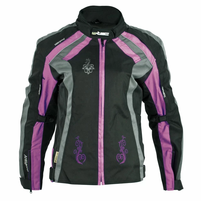 Women's Motorcycle Jacket W-TEC Antigona - Black-Violet - Black-Violet