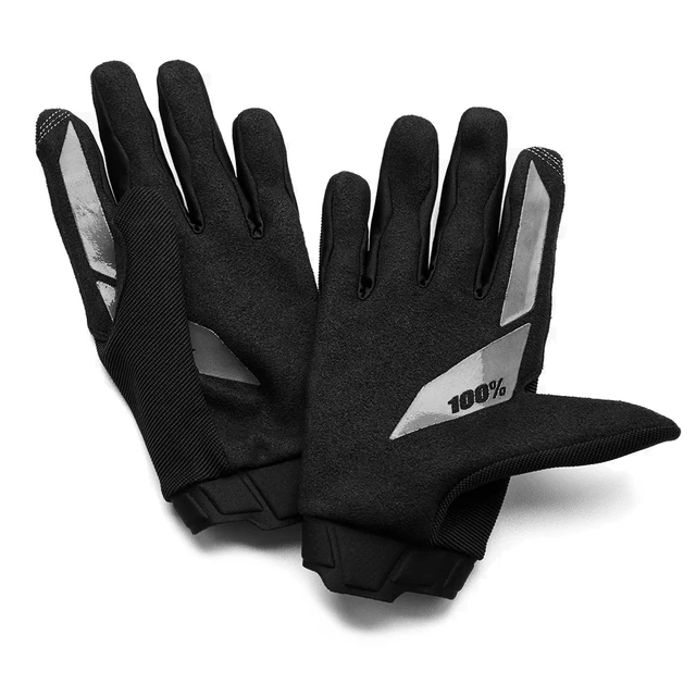 Radsport- und Motocross-Handschuhe 100% Ridecamp schwarz - schwarz