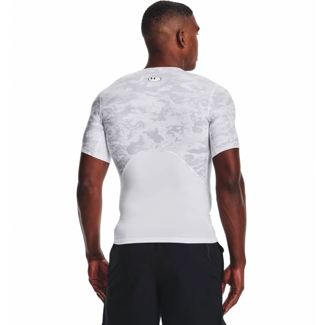Men’s Compression T-Shirt Under Armour HG Armour Camo Comp SS - White