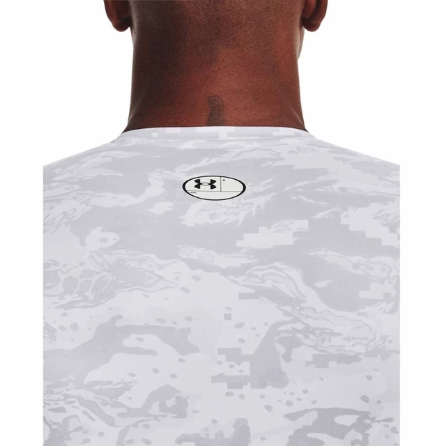 Men’s Compression T-Shirt Under Armour HG Armour Camo Comp SS - White