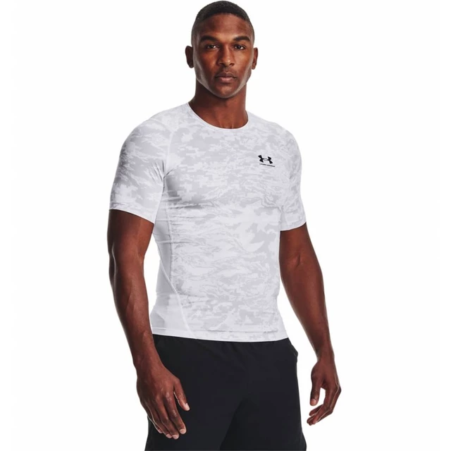 Men’s Compression T-Shirt Under Armour HG Armour Camo Comp SS - Black