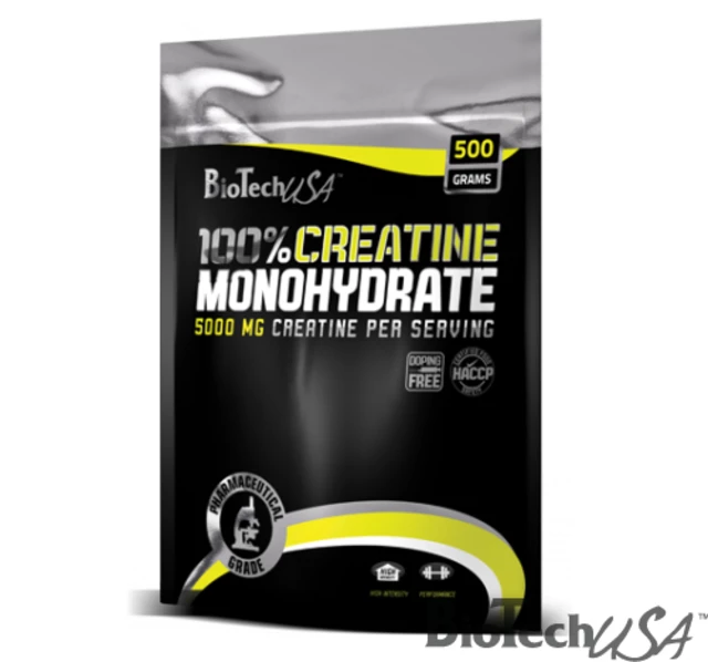 100% CREATINE MONOHYDRATE - 500 G ZACSKÓS