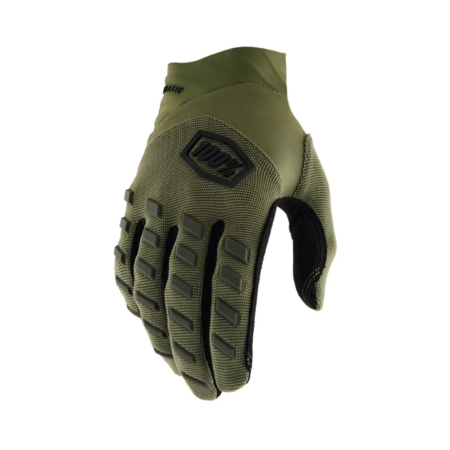 Motokrosové rukavice 100% Airmatic army zelená - army zelená - army zelená