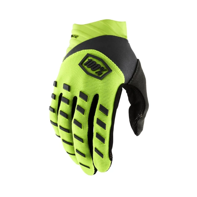 Motocross Gloves 100% Airmatic Yellow/Black - yellow/black - yellow/black