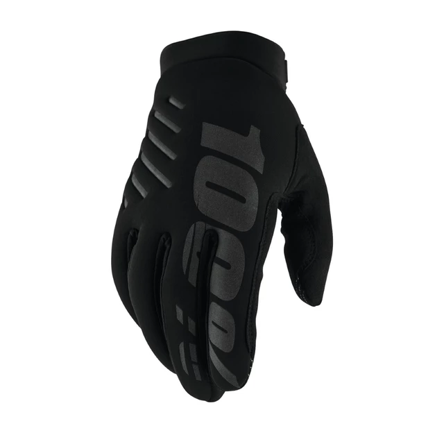 Children’s Motocross Gloves 100% Brisker Youth Black - Black