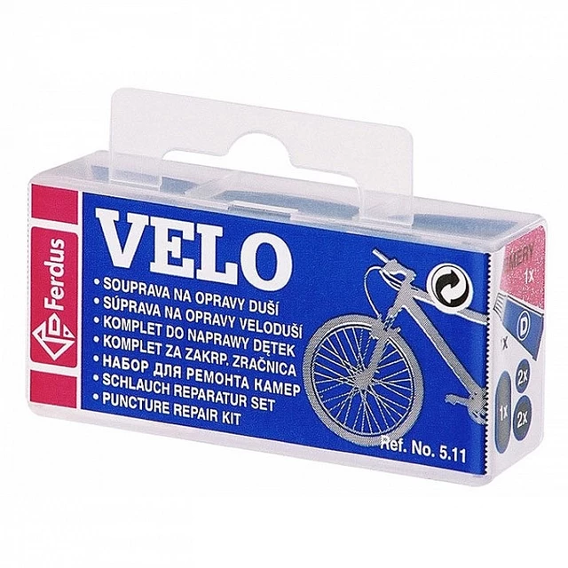 Ferdus Velo Fahrradschlauch Klebe-Set blau