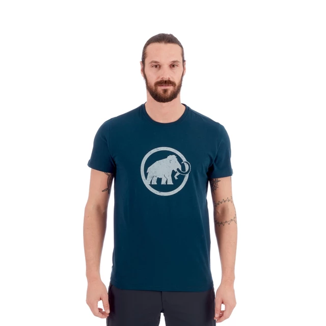 Men’s Sports T-Shirt MAMMUT Logo - Peacoat