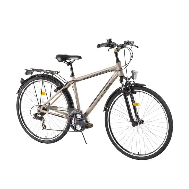 Pánsky trekingový bicykel DHS Travel 2855 28" - model 2015 - hnedá