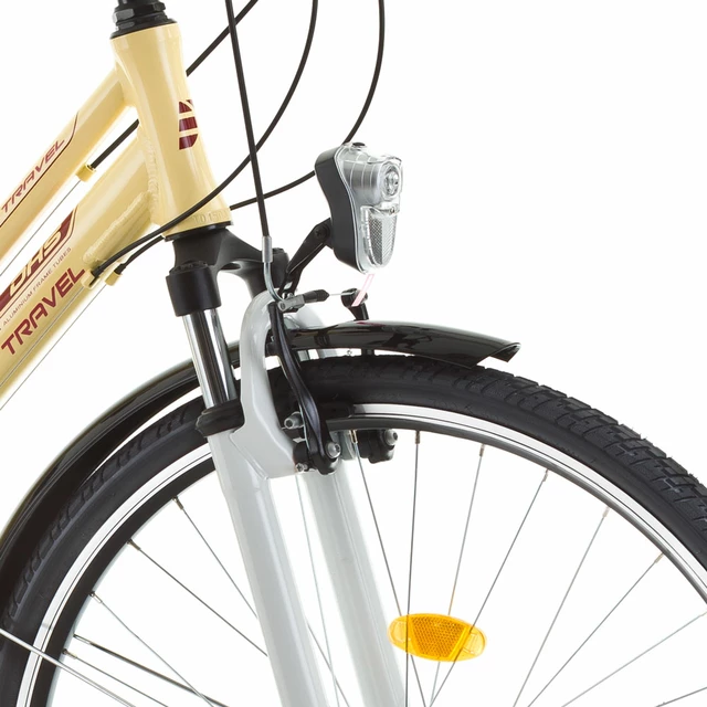 Dámsky trekingový bicykel DHS Travel 2856 28" - model 2015 - žlto-červená