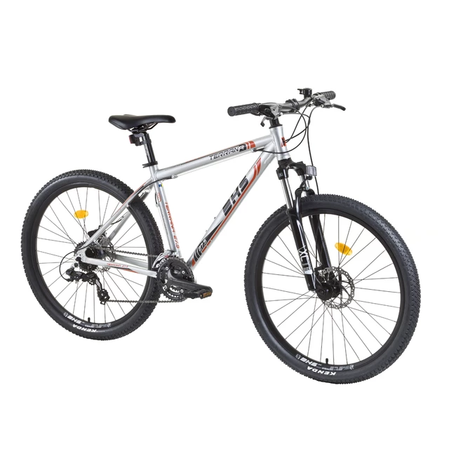 Horský bicykel DHS Terrana 2725 27,5" - model 2015 - strieborno-oranžová - strieborno-oranžová
