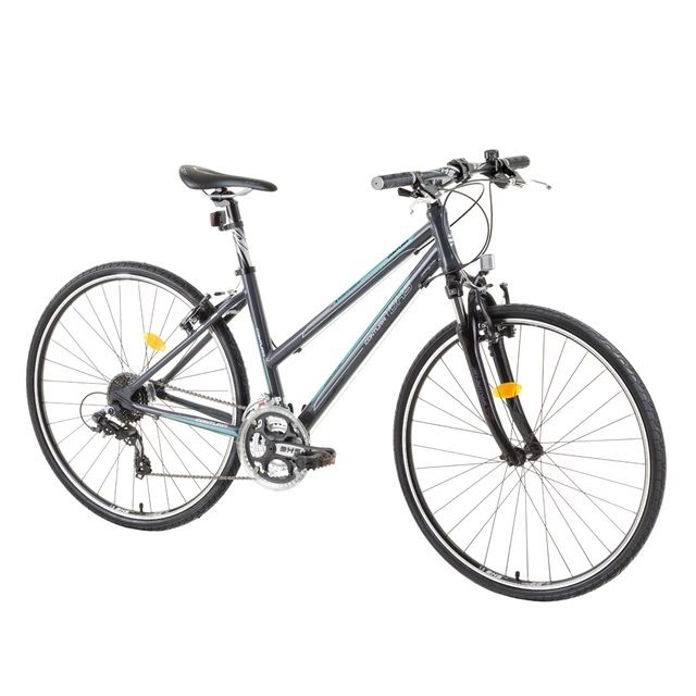 Dámsky crossový bicykel DHS Contura 2866 28" - model 2015 - bielo-červená - čierno-zelená