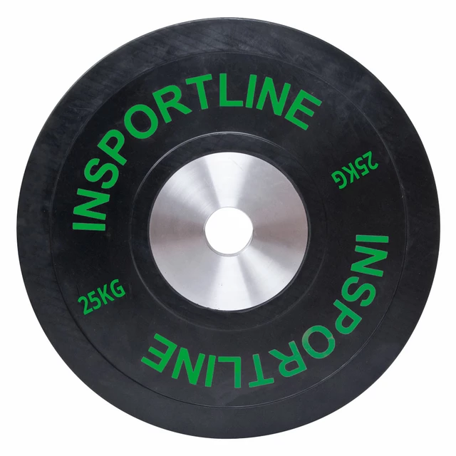 Gumový kotouč inSPORTline Bumper Plate 25 kg 50 mm