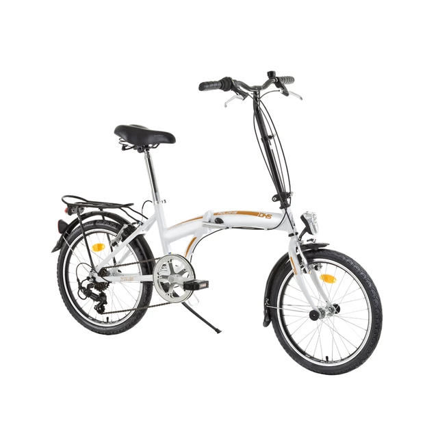 Skladací bicykel DHS Folder 2095 20" - model 2015 - čierno-žltá - bielo-oranžová