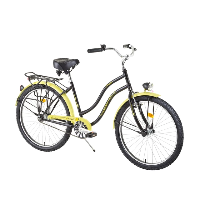 Ladies Urban Bike DHS Cruiser 2696 26" - model 2015 - Cream Yellow - Black