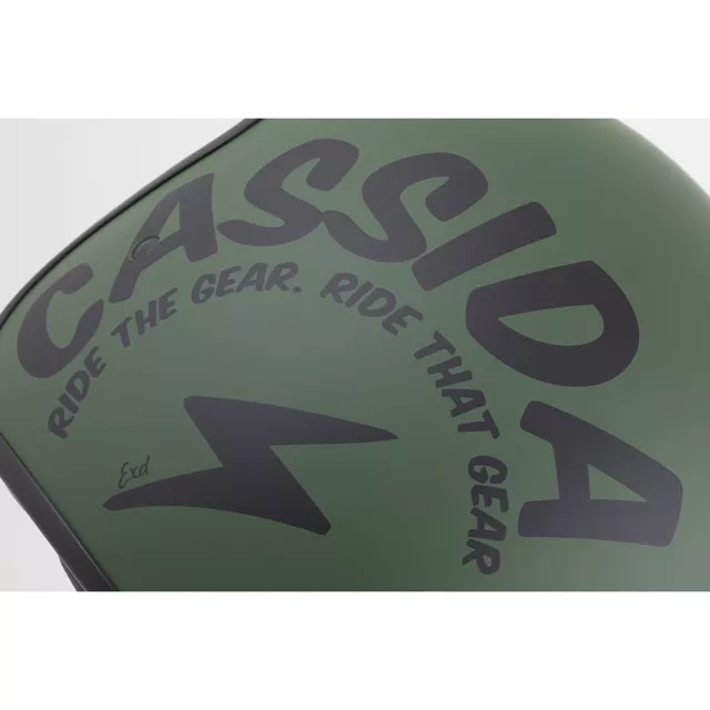 Moto přilba Cassida Oxygen Gear 2.0 zelená matná/černá 2025