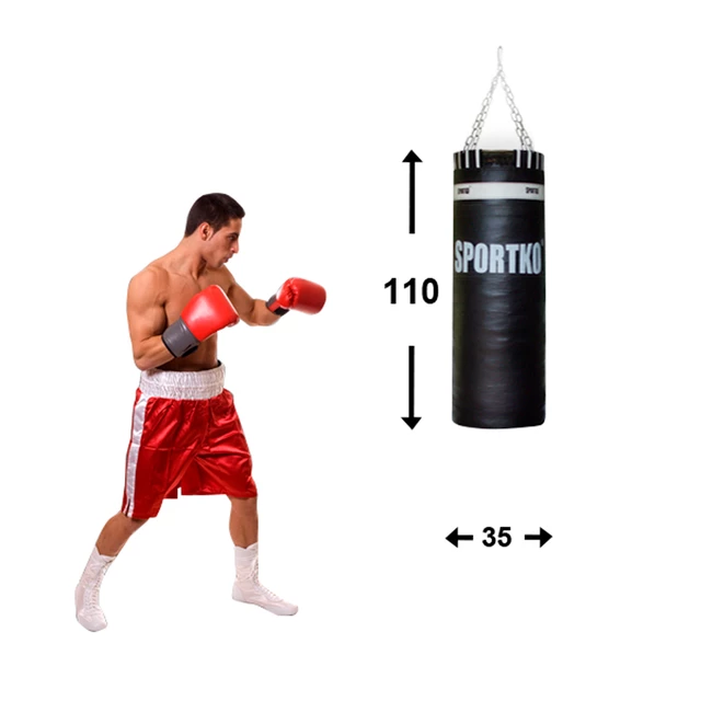 Leather Punching Bag SportKO 35x110cm