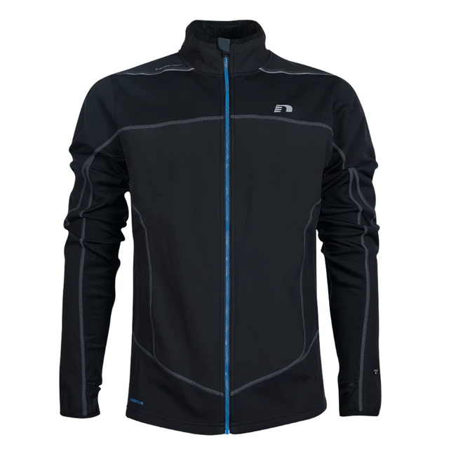 Men's running jacket Newline Iconic Warmtack - Black-Blue - Black-Blue