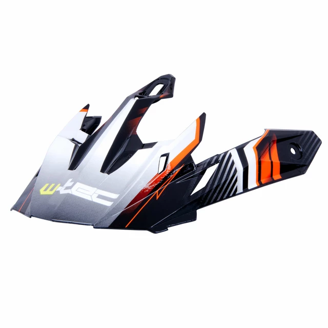 Replacement Sun Shield for W-TEC AP-885 Helmet - Matte Black - Black-Orange