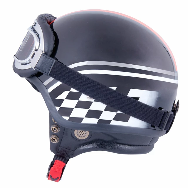 Motorradhelm W-TEC AP-62G - Rennflagge