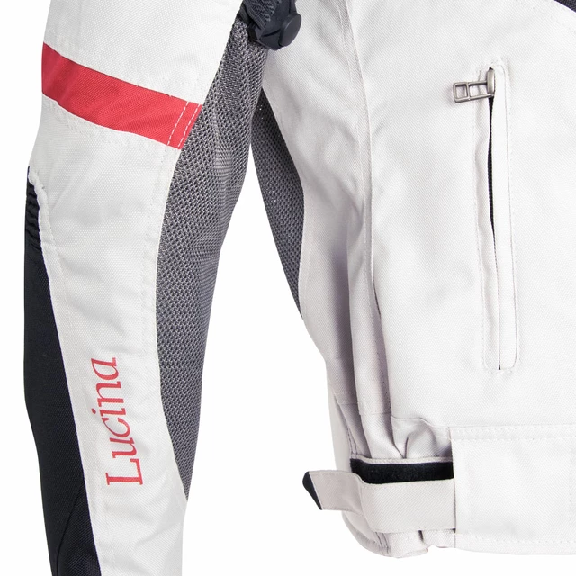 Women’s Moto Jacket W-TEC Lucina - Grey-Cream White, S
