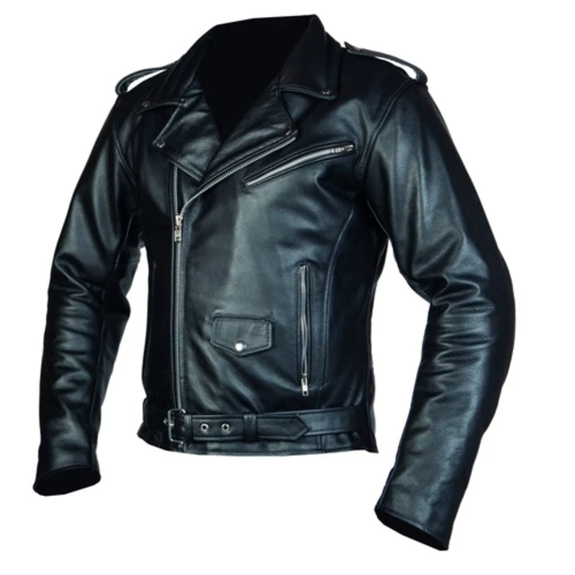 Férfi motoros kabát OZONE Ramones - fekete - fekete