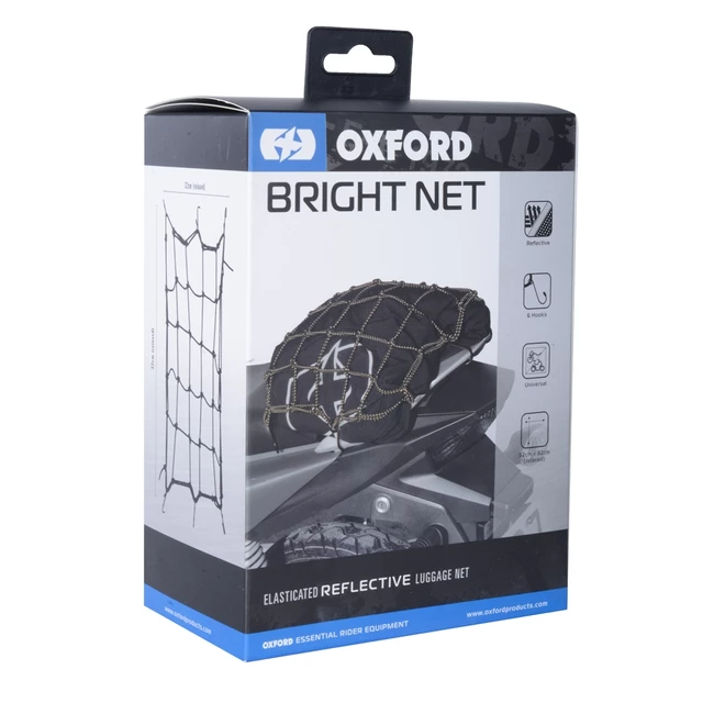 Pružná batožinová sieť Oxford Bright Net 38 x 38 cm čierna