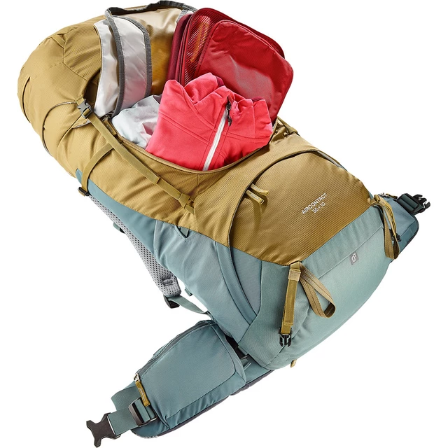 Expedičný batoh Deuter Aircontact 55 + 10 - clay-teal