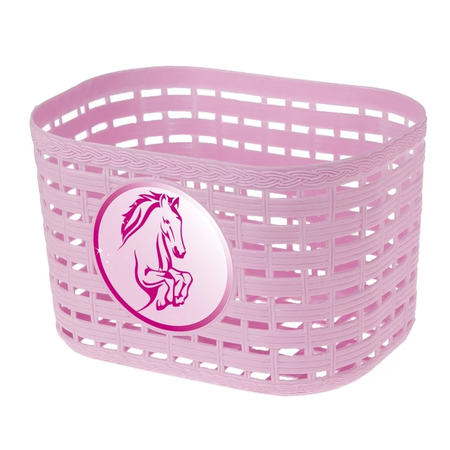 Children’s Front Plastic Bike Basket M-Wave P Children's Basket - Red - Pink