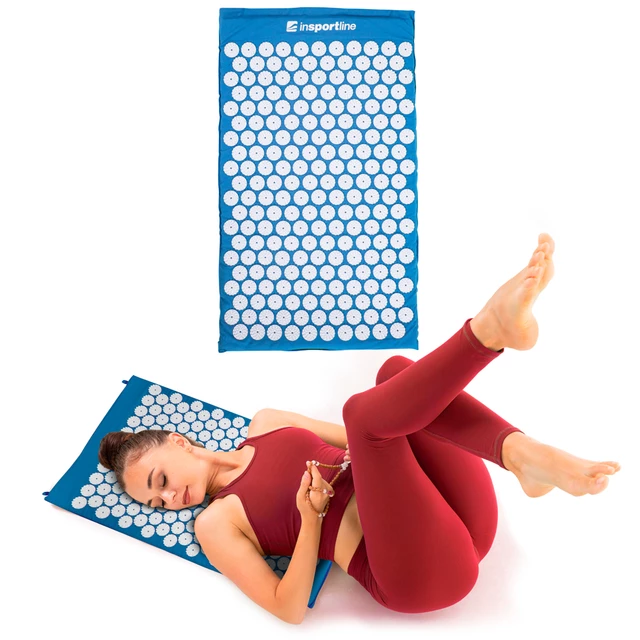 Acupressure Mat inSPORTline AKU-500 75 x 44 cm - Blue