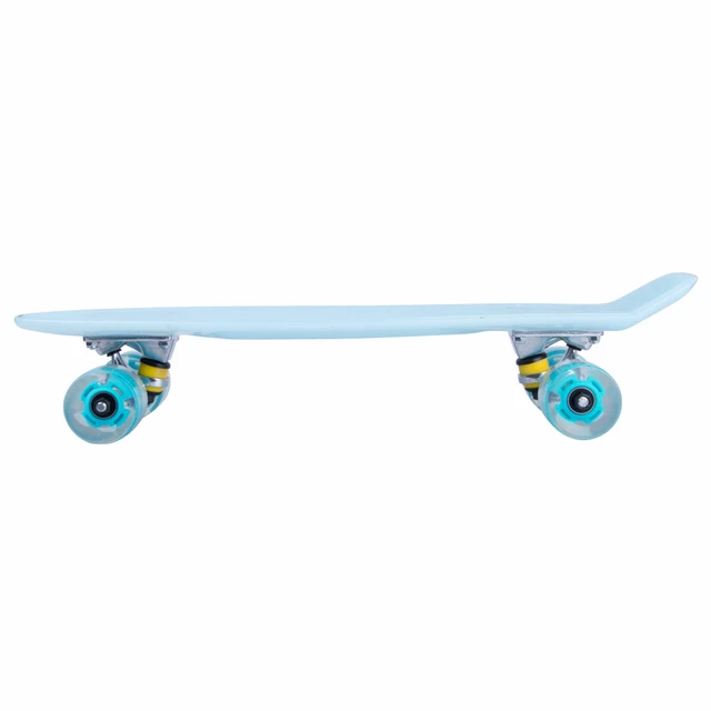 Glow-in-the-Dark Pennyboard WORKER Lumy 22ʺ - Blue with Colourful Wheels