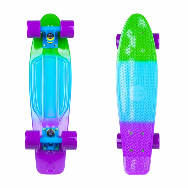Pennyboard WORKER Sunbow 22ʺ - Green-Yellow-Red - Green-Blue-Violet
