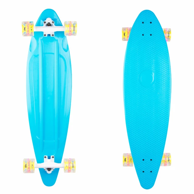 Plastový longboard WORKER Pike 36" se svítícími kolečky - modrá