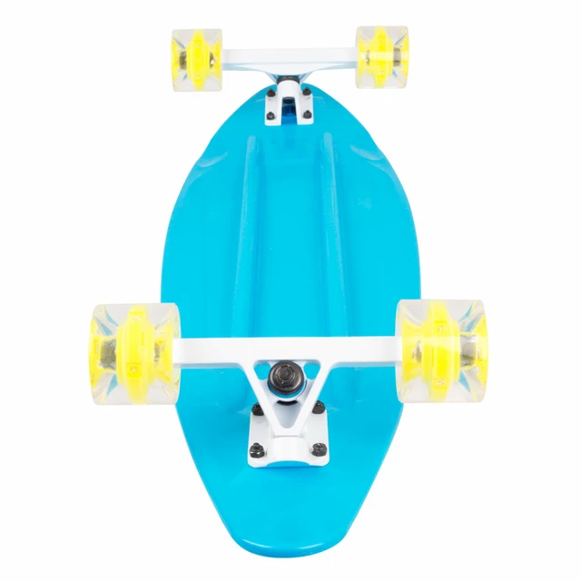 Kunststoff-Longboard WORKER Pike 36" mit leuchtenden Rädern - blau