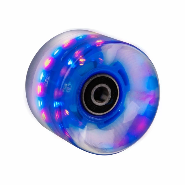 Light Up Penny Board Wheel 60*45mm + ABEC 7 Bearings - Dark Purple - Blue