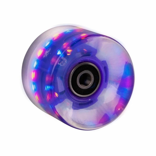 Leuchtendes Rad für das Penny Board 60 × 45 mm inkl. der Lager ABEC 7 - hellblau - dunkel lila