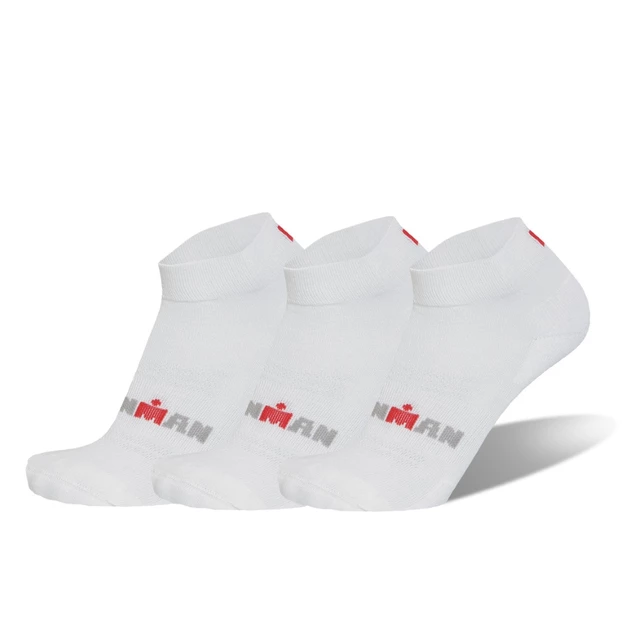 IRONMAN Basic Quarter Socks - 3 Pack - White - White