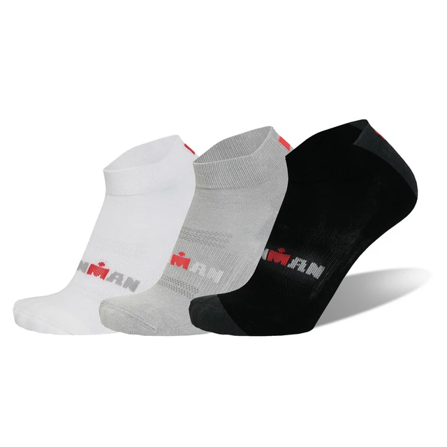 IRONMAN Basic Quarter Socks - 3 Pack - Black - Mixed